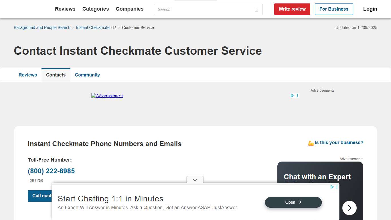 Instant Checkmate Customer Service Phone Number (800) 222-8985, Email, Help Center